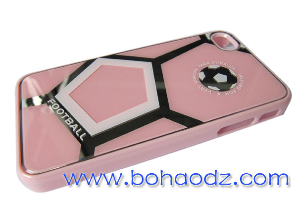 足球IPHONE4手機殼天藍色