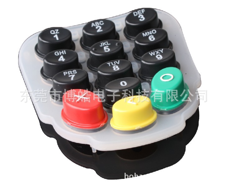 供應(yīng)銀行密碼按鍵防水按鍵|東莞硅橡膠制品按鍵廠家定制P+R按鍵
